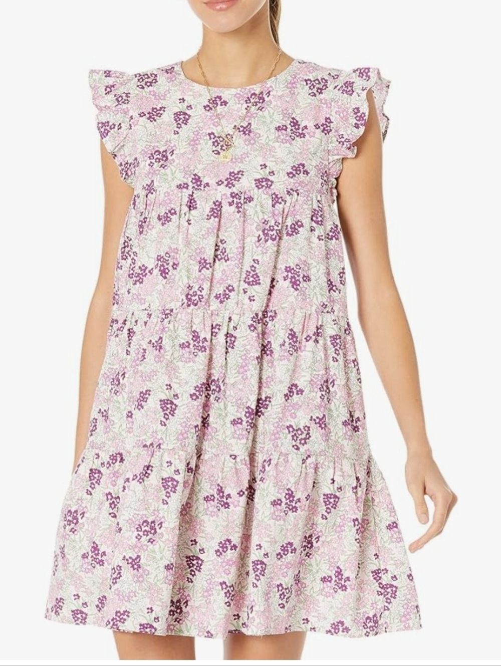 English Factory Babydoll Floral Printed Mini Dress, Size S
